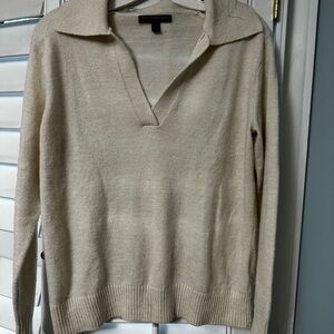 Banana Republic V-Neck Cream Sweater